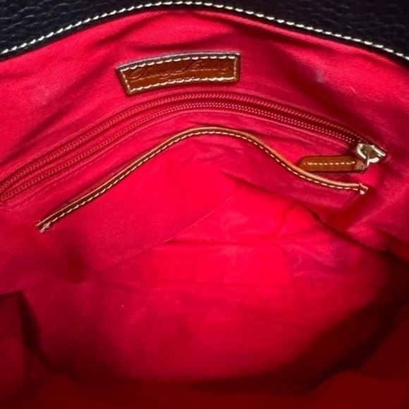 Dooney & Bourke Black and Brown Leather Satchel - Picture 11 of 13